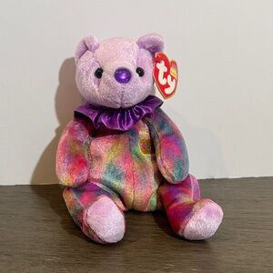 Ty Beanie Baby FEBRUARY the Birthday Bear 7.5" NEW  Plush Stuffed Animal Toy